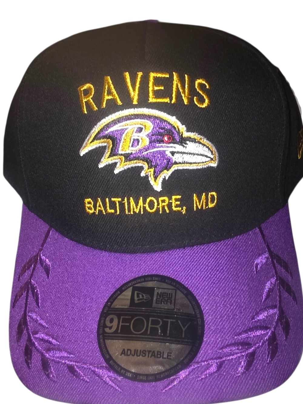 Baltimore Ravens 9FORTY Adjustable Hat - Black & Purple
